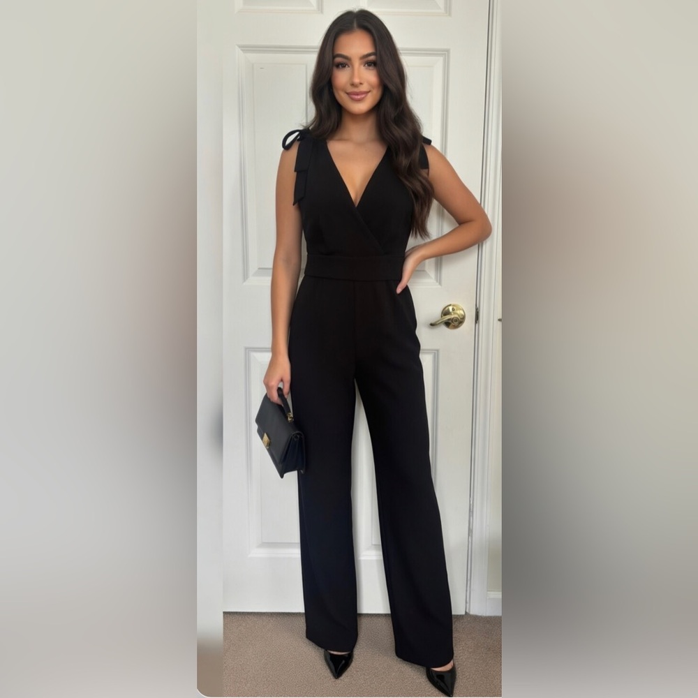 Maje Sleeveless Elegant Black Jumpsuit.